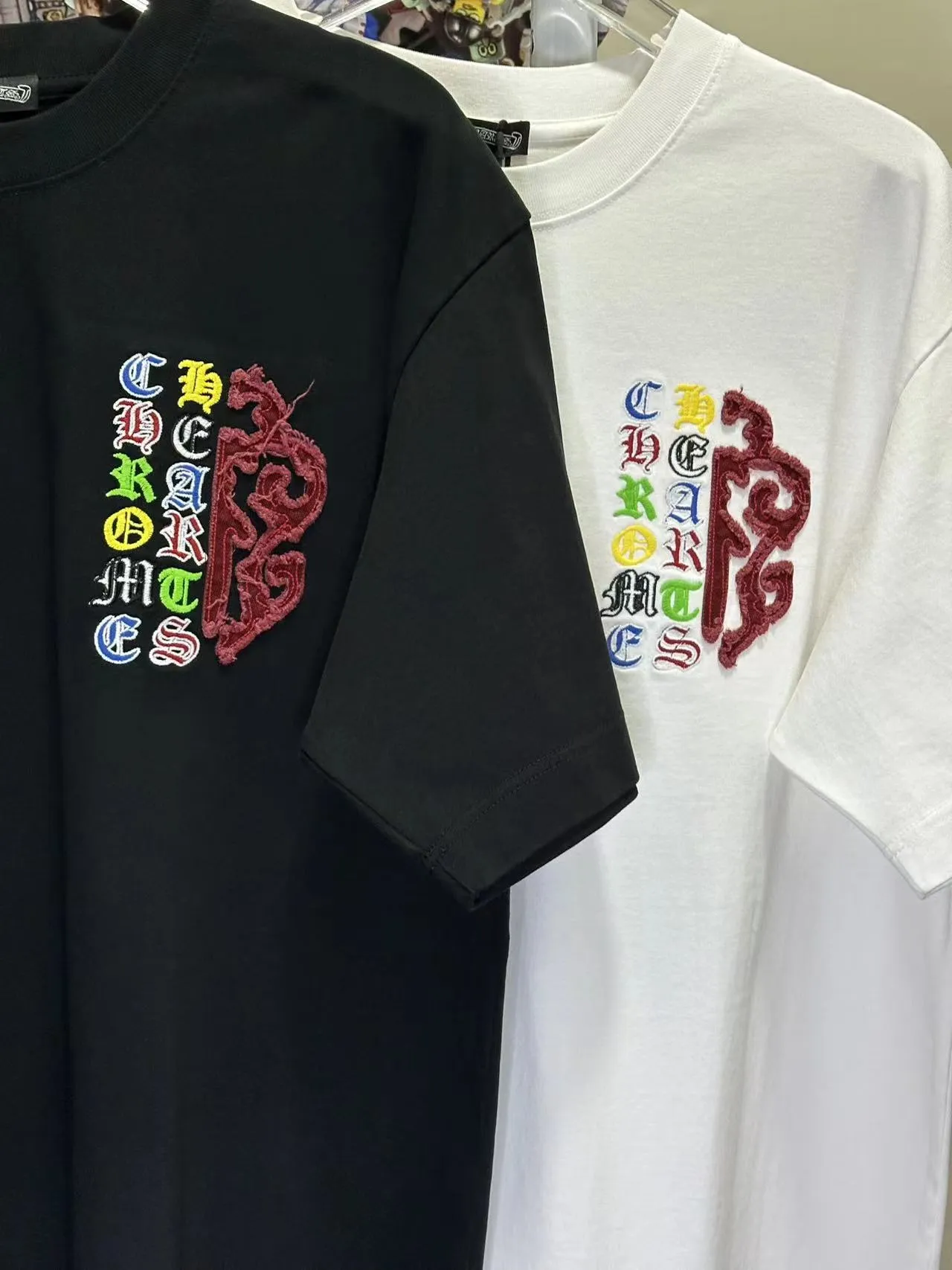 L 26912# Come Hearts CH + 2026Authentic 0 Quality os 0 ： Quality 🪡 ：Black White SIZE：S-XXL